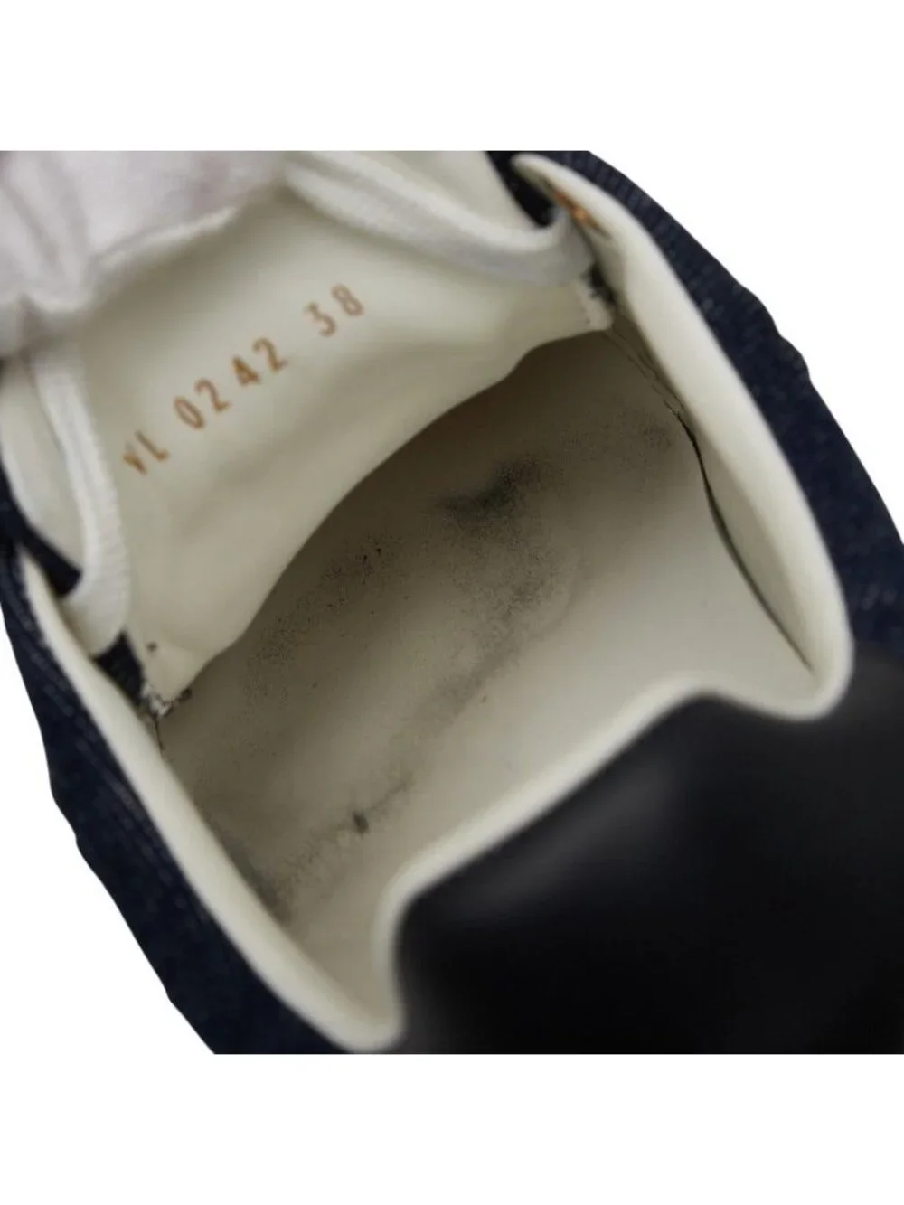 Louis Vuitton Monogram Denim Time Out Line Sneakers Size 38 Vl0242 Navy White - Picture 7 of 10